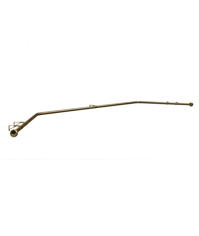 19mm 400cm Ball End Eyelet Bay Pole Set - Antique Brass
