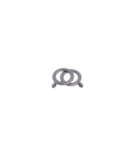 19mm Plastic Curtain Rings - Silver