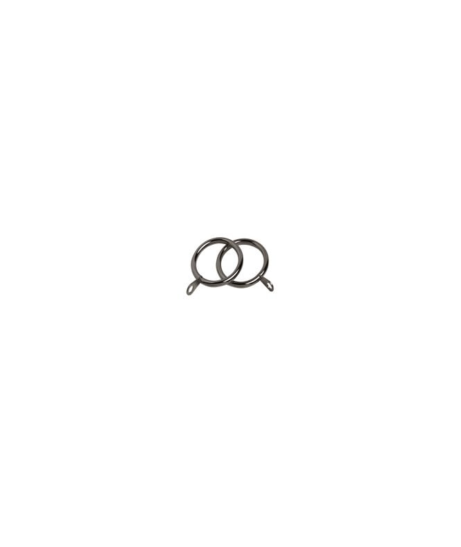 25mm Standard Metal Curtain Rings - Gunmetal Grey