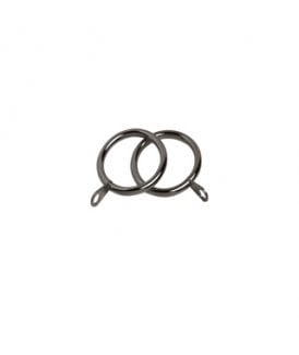 25mm Standard Metal Curtain Rings - Gunmetal Grey