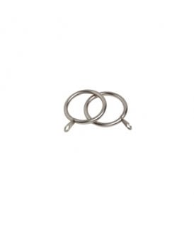 25mm Standard Metal Curtain Rings - Satin Silver