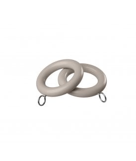 28mm Plastic Curtain Rings for Wooden Curtain Poles - Grey