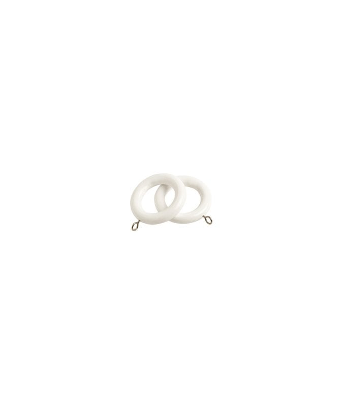 28mm Plastic Curtain Rings for Wooden Curtain Poles - White