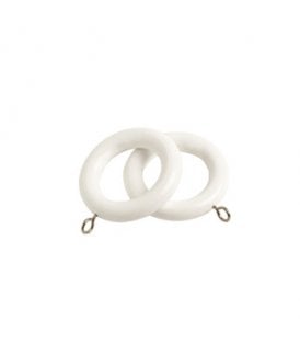 28mm Plastic Curtain Rings for Wooden Curtain Poles - White