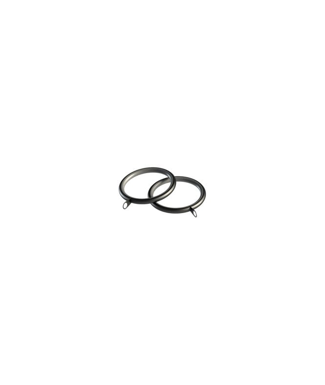 28mm Standard Lined Metal Curtain Rings - Black