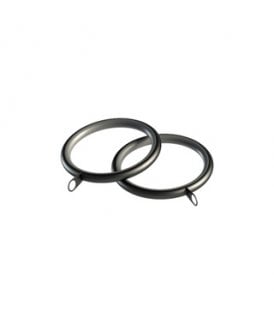 28mm Standard Lined Metal Curtain Rings - Black