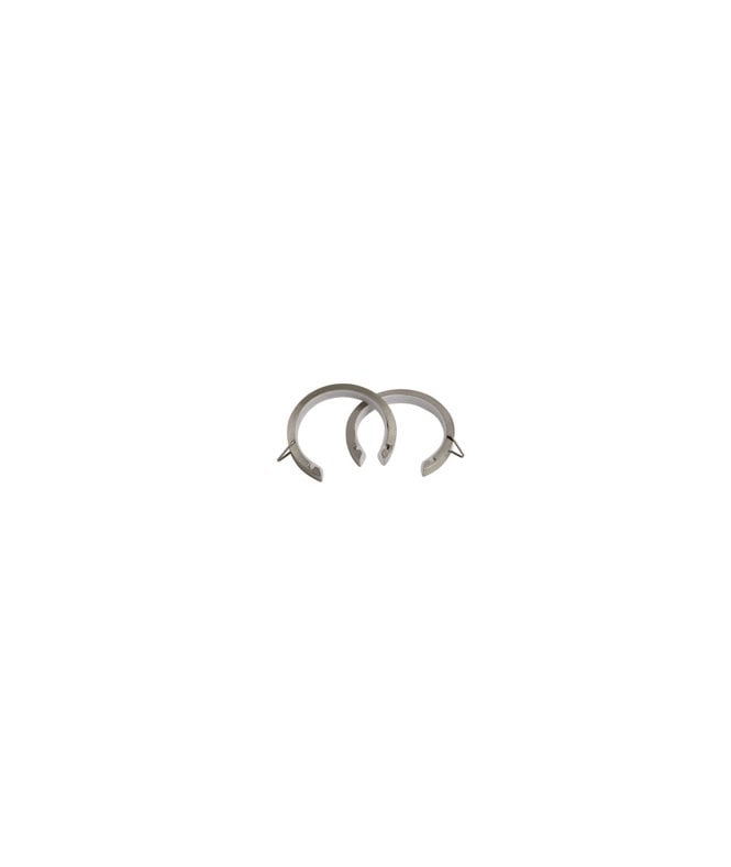 35mm Flat Lined Metal Passing Curtain Rings - Satin Silver