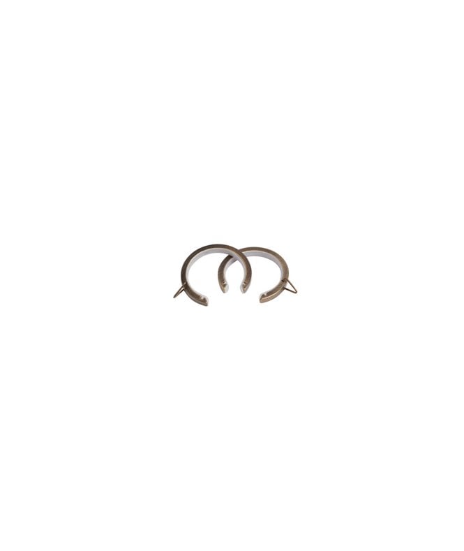 35mm Flat Lined Passing Metal Curtain Rings - Antique Brass