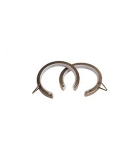 35mm Flat Lined Passing Metal Curtain Rings - Antique Brass