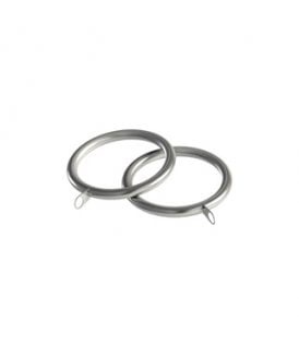 35mm Standard Lined Metal Curtain Rings - Satin Silver