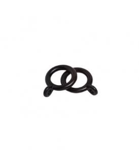 Black Plastic Curtain Rings (13 - 16mm) Packs Of 6