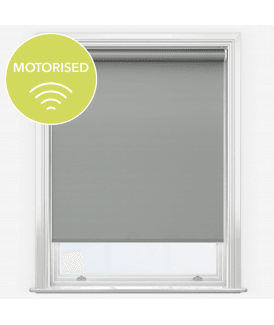 Dark Grey Motorised Thermal Blackout Roller Blinds (160cm Length)