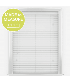 Faux Wood Expresions Snow White Venetian Blinds With Strings