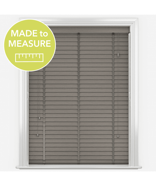 Faux Wood Impressions Ash Grey Venetian Blinds With Tapes