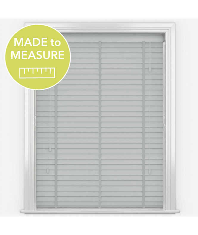 Faux Wood Impressions Embossed Pigeon Grey Venetian Blinds With Tapes