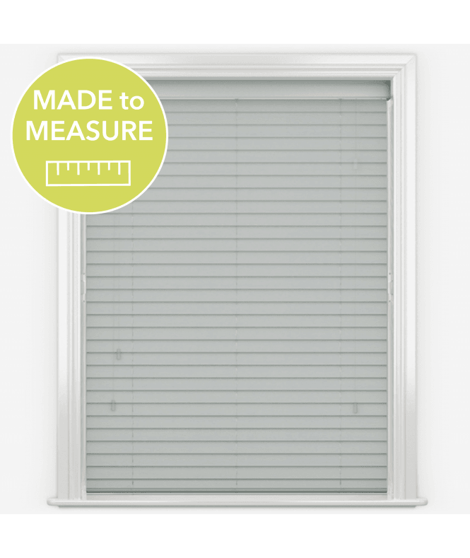 Faux Wood Impressions Pigeon Grey Venetian Blinds With Strings