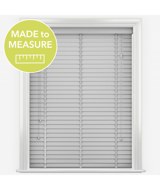 Faux Wood Impressions Pigeon Grey Venetian Blinds With Tapes