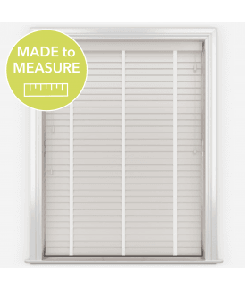 Faux Wood Impressions Soft White Venetian Blinds With Tapes