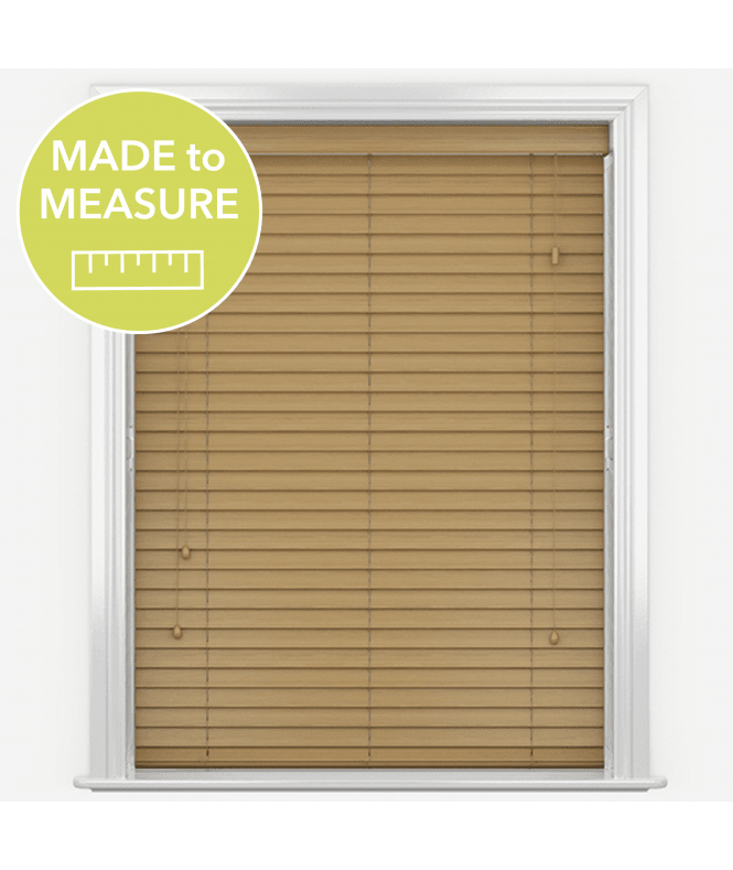 Faux Wood Impressions Spiced Oak Venetian Blinds With Strings