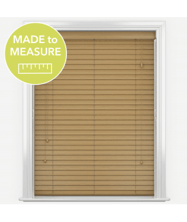 Faux Wood Impressions Spiced Oak Venetian Blinds With Strings