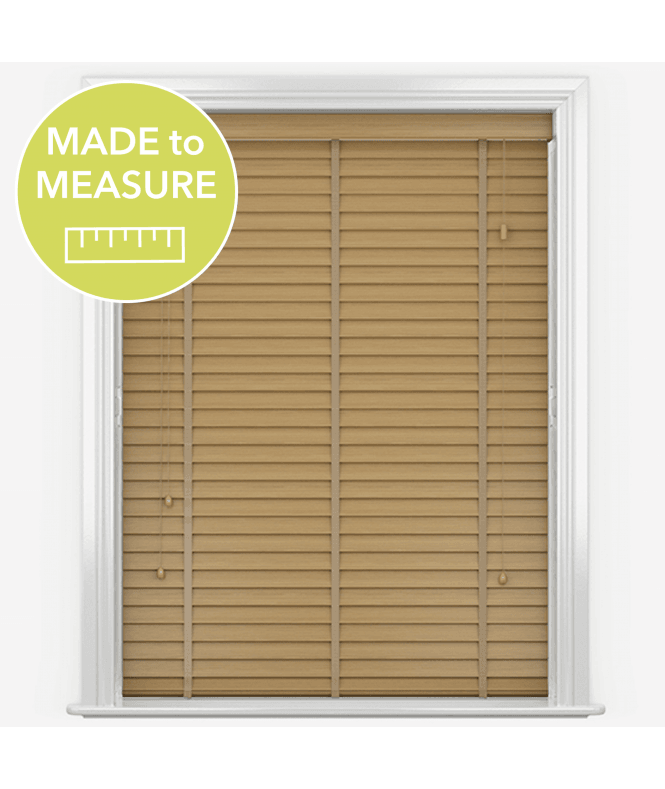 Faux Wood Impressions Spiced Oak Venetian Blinds With Tapes