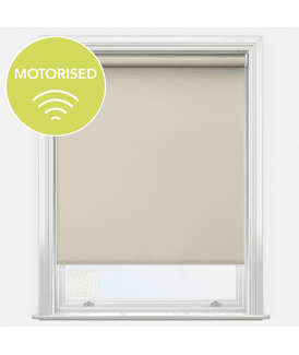 Linen Motorised Thermal Blackout Roller Blinds (160cm Length)