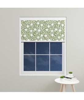 Made to Measure BlocOut™ 100% Blackout Blind in Daisy Stencil Fern