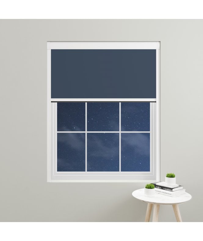 BlocOut™ Made to Measure  100% Blackout Blind in Dark Ocean