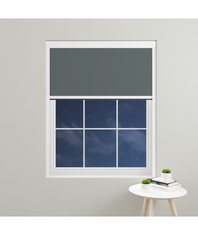 BlocOut™ Made to Measure  100% Blackout Blind in Deep Grey