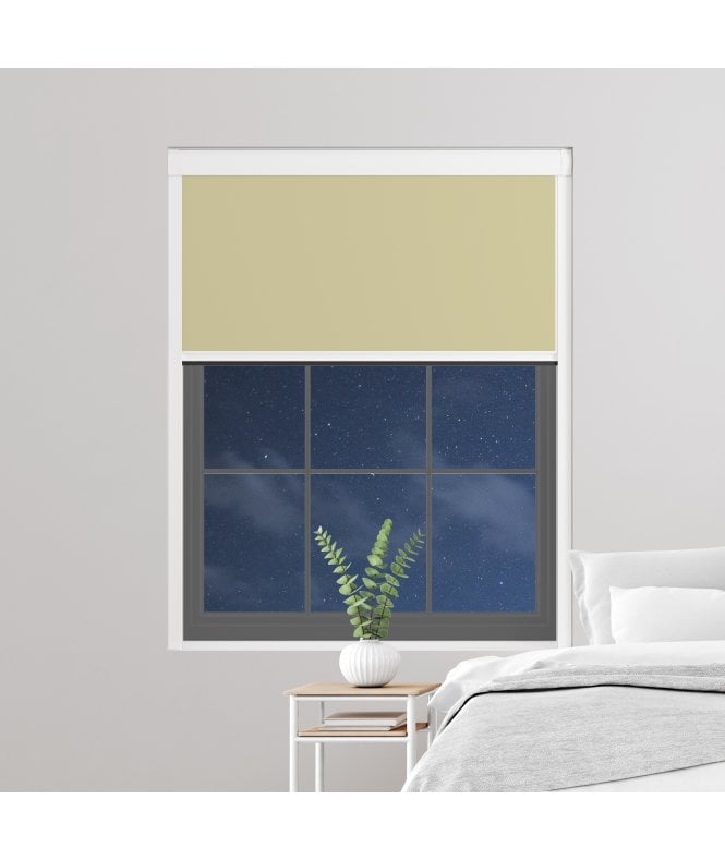 BlocOut™ Made to Measure  100% Blackout Blind in Flax