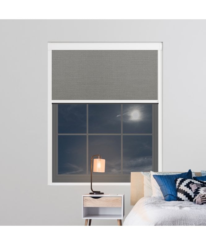 BlocOut™ Made to Measure  100% Blackout Blind in Fog Grey
