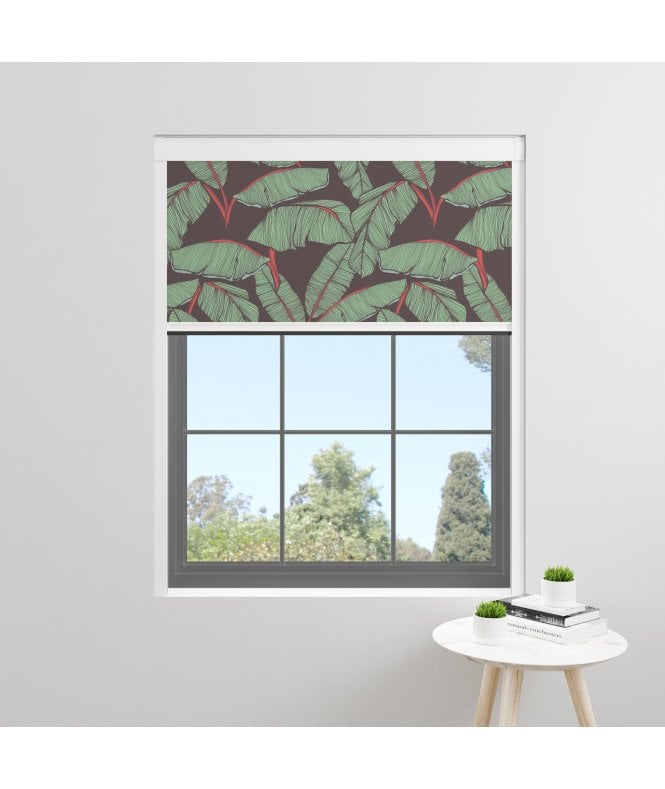 BlocOut™ Made to Measure  100% Blackout Blind in Jungle Leaf Dark