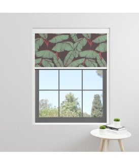 Made to Measure BlocOut™ 100% Blackout Blind in Jungle Leaf Dark