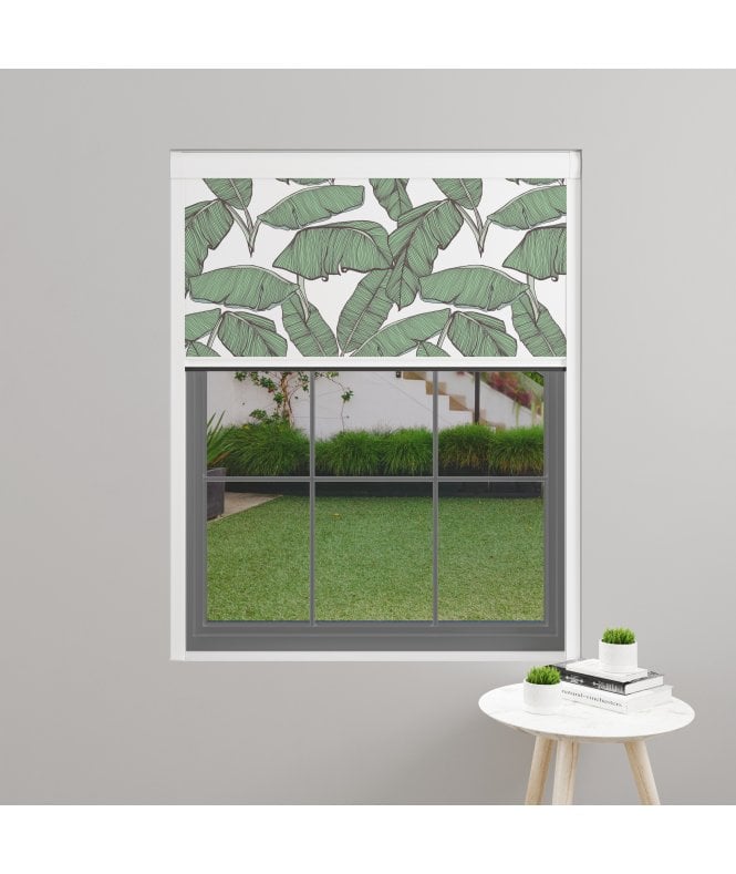 BlocOut™ Made to Measure  100% Blackout Blind in Jungle Leaf Light