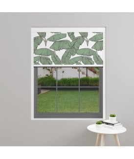 Made to Measure BlocOut™ 100% Blackout Blind in Jungle Leaf Light