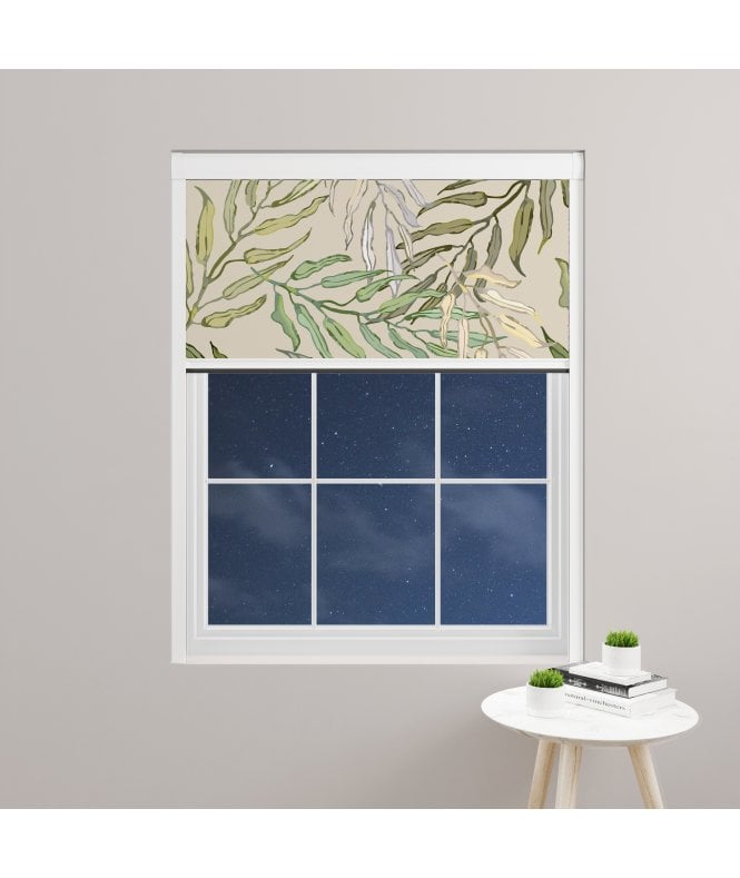 BlocOut™ Made to Measure  100% Blackout Blind in Large Palms Light