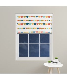 Made to Measure BlocOut™ 100% Blackout Blind in Playful Bunting Bright