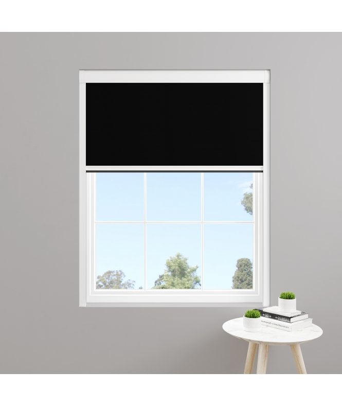 BlocOut™ Made to Measure  100% Blackout Blind in PVC Black