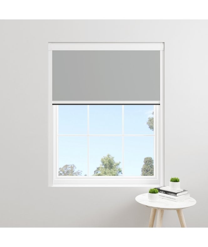 BlocOut™ Made to Measure  100% Blackout Blind in PVC Grey