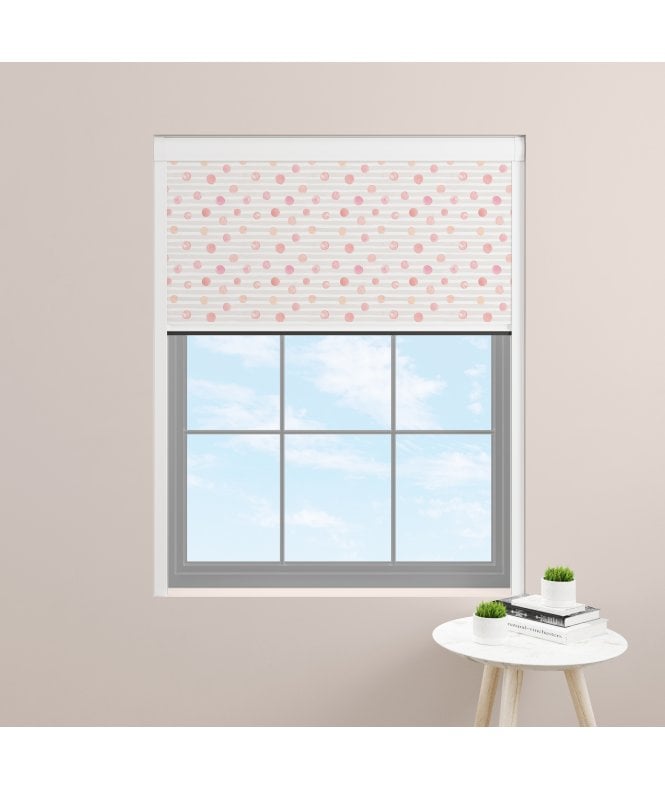 BlocOut™ Made to Measure  100% Blackout Blind in Watercolour Dots