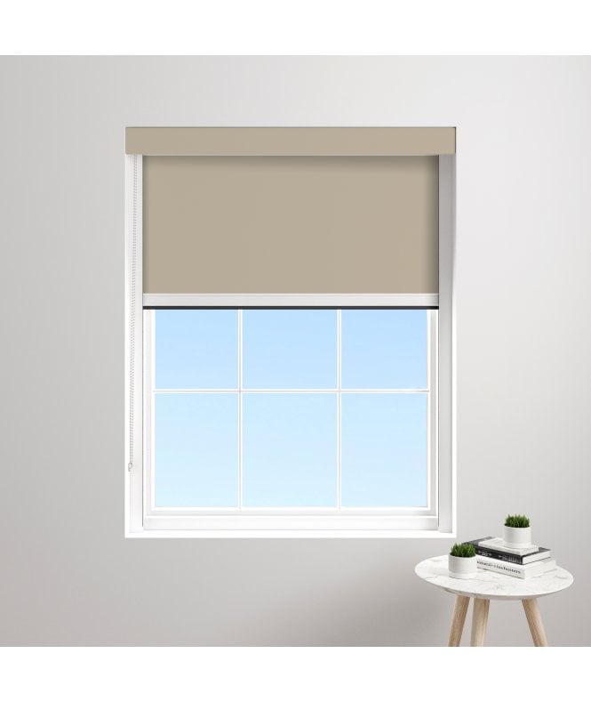 BlocOut™ Made to Measure XL 100% Blackout Blind in Coffee