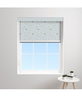 Made to Measure BlocOut™XL 100% Blackout Blind in Crafty Stars Blue
