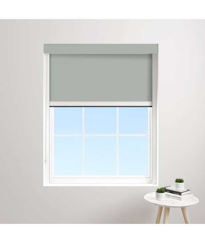 BlocOut™ Made to Measure XL 100% Blackout Blind in French Grey
