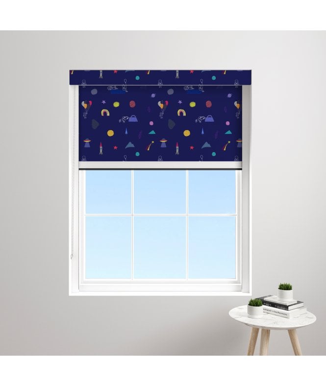 BlocOut™ Made to Measure XL 100% Blackout Blind in Happy Astronaut