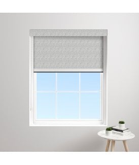 Made to Measure BlocOut™XL 100% Blackout Blind in Herringbone Grey