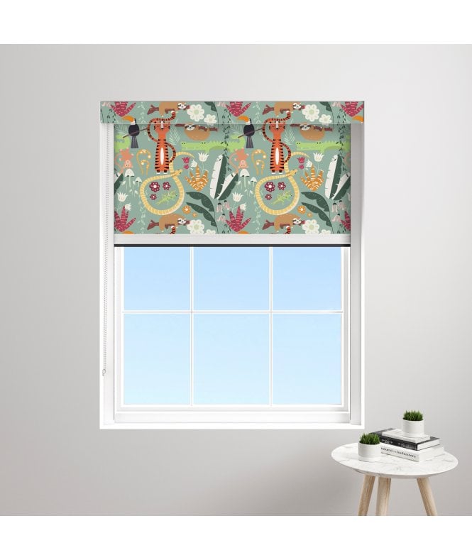 BlocOut™ Made to Measure XL 100% Blackout Blind in Jungle Friends