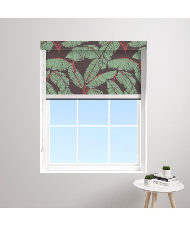 BlocOut™ Made to Measure XL 100% Blackout Blind in Jungle Leaf Dark