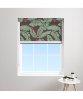 Made to Measure BlocOut™XL 100% Blackout Blind in Jungle Leaf Dark