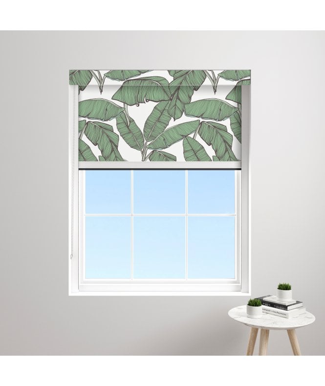 BlocOut™ Made to Measure XL 100% Blackout Blind in Jungle Leaf Light