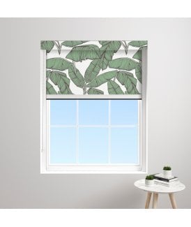Made to Measure BlocOut™XL 100% Blackout Blind in Jungle Leaf Light
